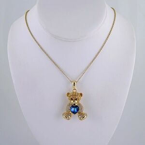 Teddy Bear Pendant Necklace NEW
